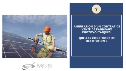 Annulation contrat de vente de photovoltaiques