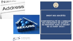 Confidentialité adresse dirigeant