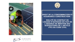 Droit consommation et assurance-construction